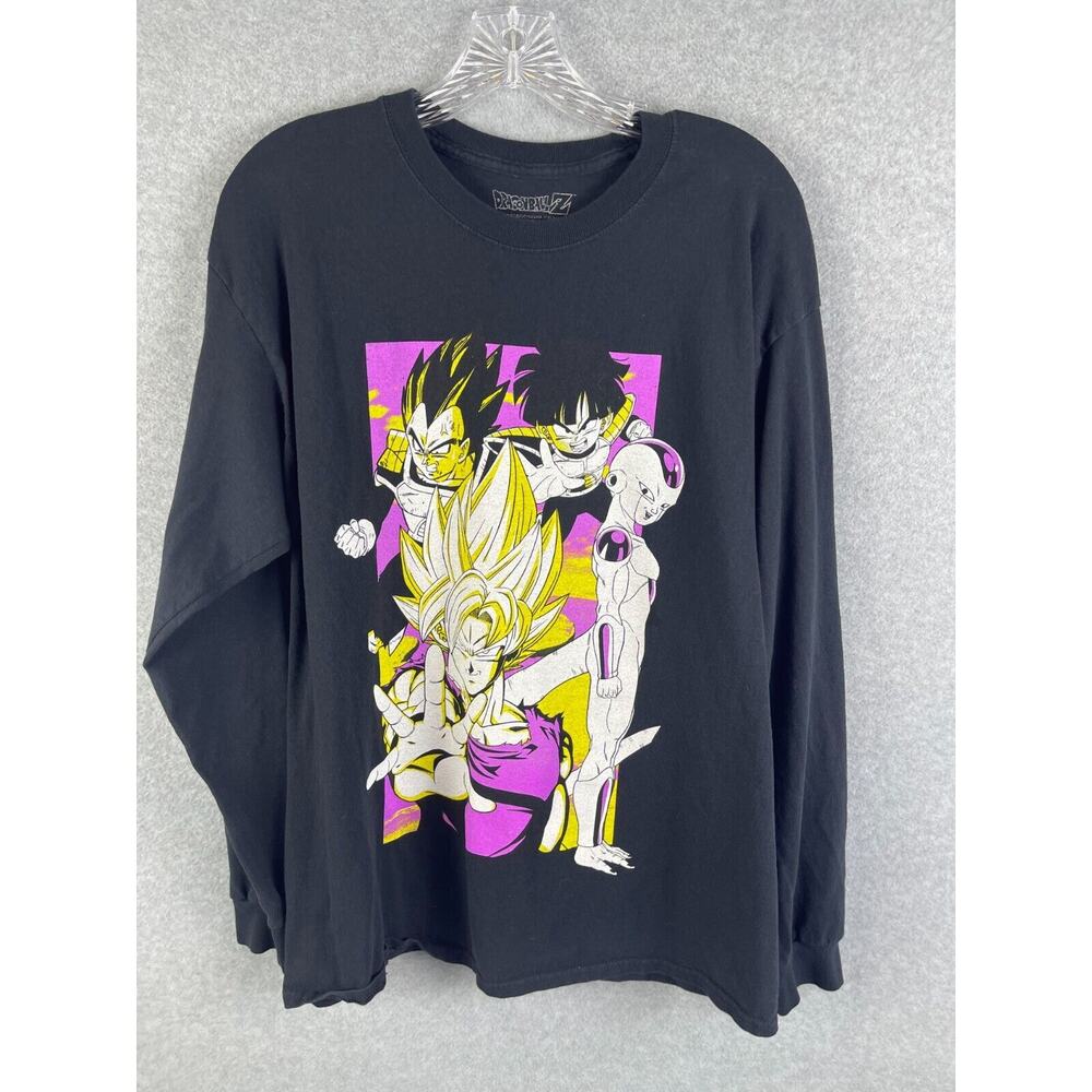 Dragon Ball Z T Shirt Men's Size M Black‎ Long Sleeve Anime Cartoon
